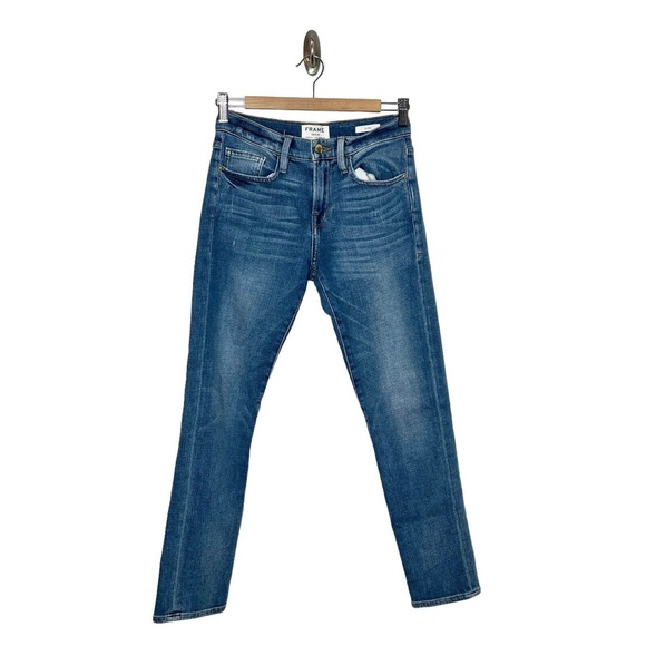Frame Le Boy Jeans Levine Wash Women’s Size 25 Skinny Mid Rise Stretch - Picture 1 of 7